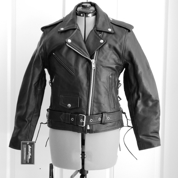 Women's Black Moto Jacket - Picture 1 of 8